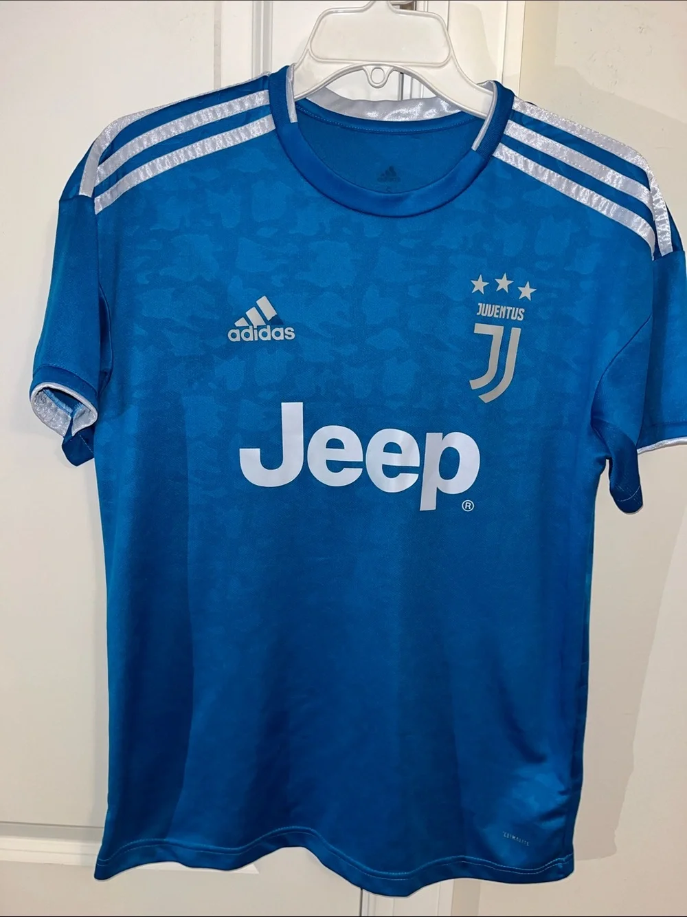 Teal Juventus Camo Camouflage Print 3rd alternate soccer team Jeep Jersey-S Mens